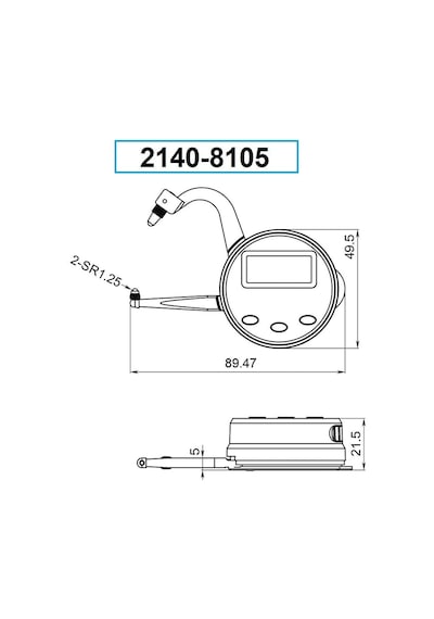 Dasqua 2140-8105 0-25Mm / 0-1 Dijital Kalınlık Ölçer