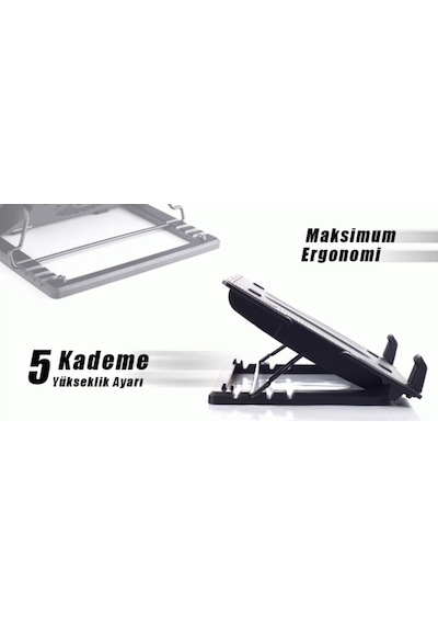 TX TXACNBERGST ErgoStand Tek Fanlı 9" - 17" Stand Notebook Soğutucu