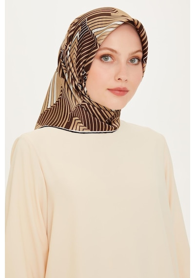 Armine İpek Eşarp 2025 Kış - 9218-35 Sura - Kahve