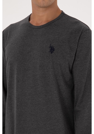 U.s. Polo Assn. Erkek Antrasit Melanj Pijama Takım 50318609-vr081 Antrasit Melanj