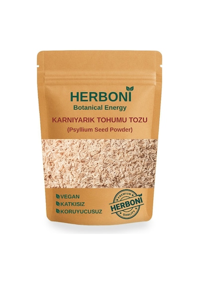 Glutensiz Karnıyarık Otu Tohumu Tozu 100g - Psyllium Seed Powder, Doğal Ve Katkısız