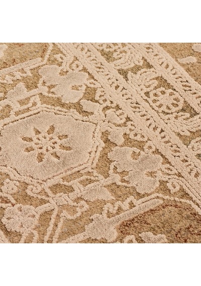 Hoom Rugs Babylon Bbl 02 Rayon Viskon Eskitme Desenli Bronze Vintage Salon Halısı Bakır