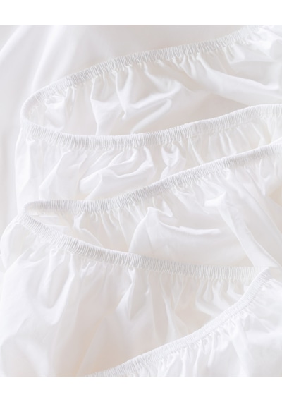 Madame Coco Manon King Size %100 Pamuk Ranforce Lastikli Çarşaf Takımı - Beyaz Beyaz