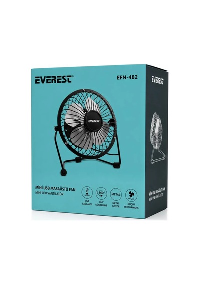 Jenerik Usb Şarjlı Metal Mini Masaüstü Fan 14.5x7.5x15 Cm
