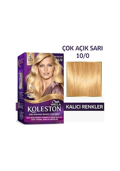 Koleston Kit Saç Boyası - 10/0 Çok Açık Sari