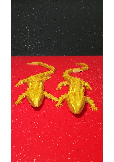 30 Cm Oynak Kertenkele Figürü İkili Set Esnek Eklemli 3d Yazıcı Üretimi Dekoratif Oyuncak & Masa Süsü