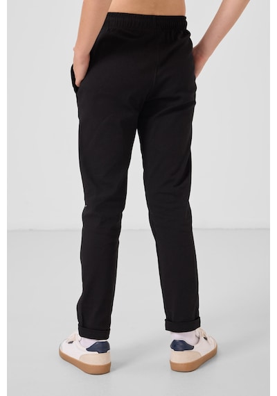 Tommy Life Siyah Standart Fit Dokuma Hafif Esnek Chino Erkek Çocuk Pantolon - 11272 Siyah