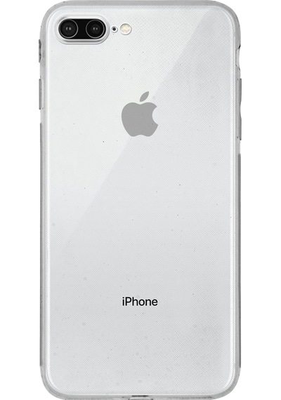 Apple Uyumlu iPhone 8 Plus Kamera Korumalı Tıpalı Şeffaf Silikon Kılıf