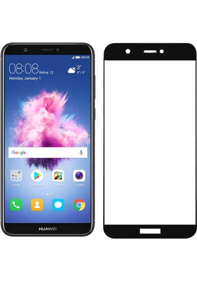 Huawei P Smart Davin 5D Cam Ekran Koruyucu Siyah
