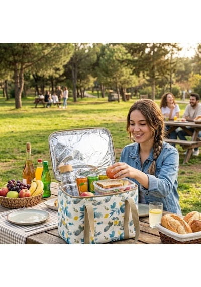 15 Lt Termal Çanta -piknik Çantası-289 Karışık/Çok Renkli