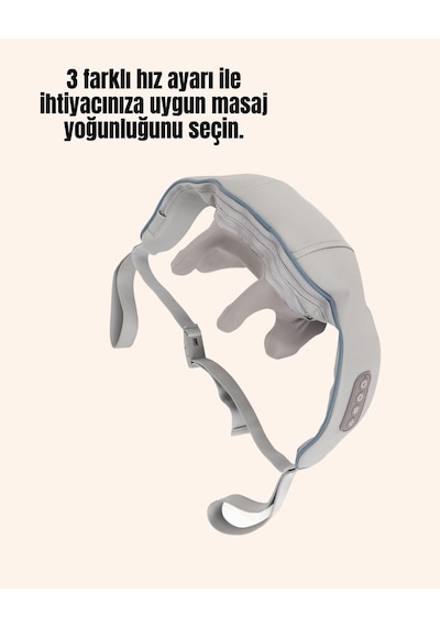 Çok Fonksiyonlu Kablosuz Masaj Aleti 2 Modlu Isıtmalı Antrasit