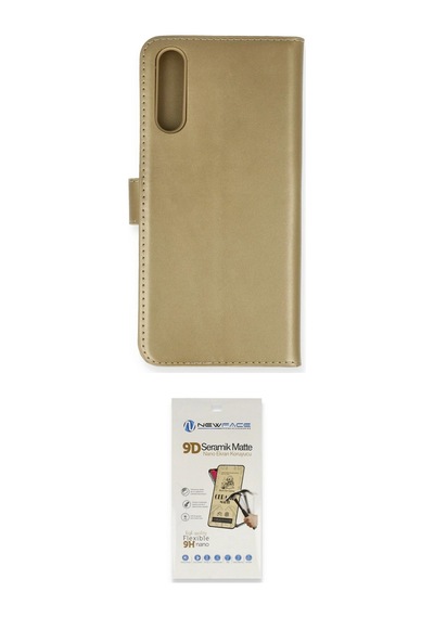 Cep Huawei Uyumlu P Smart S Kılıf Siluet Işık Serisi İkili Koruma Seti Najmaddin Gold
