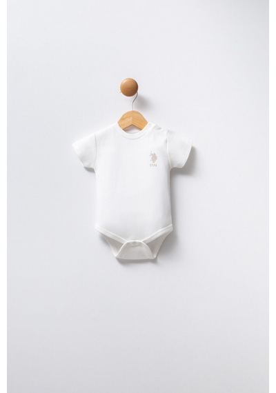 U.S. Polo Assn. U.s. Polo Assn Erkek Bebek Beyaz Body Zıbın Beyaz