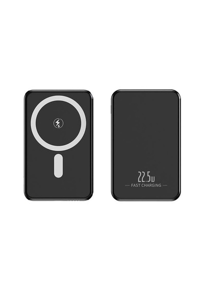 5000 Mah 15w Manyetik Wireless Powerbank Siyah Pb-54