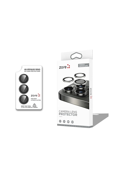 Galaxy Z Fold 8 Ultra Kamera Lens Koruyucu Cl-12 Premium Safir Parmak İzi Bırakmayan Anti-reflective Siyah
