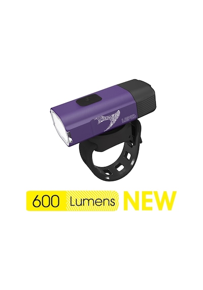 Moon Lepus 600 Lümen Usb Bisiklet Ön Lambası Mor 988435 Siyah