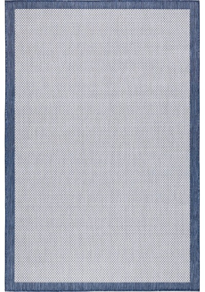 Fresco Ekru Lacivert İskandinav Jüt Yıkanabilir Halı Kilim Balkon Teras Salon Koridor Halısı 23745a Lacivert