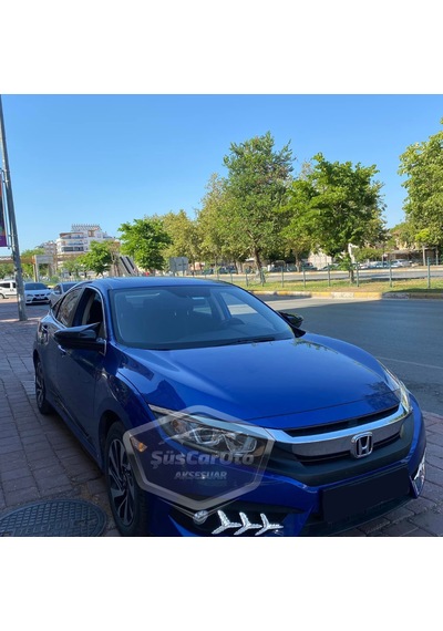 ŞüsCarOto Honda Civic FC5 FK7 2016-2021 Batman Yarasa Ayna Kapağı Piano Black ABS Plastik
