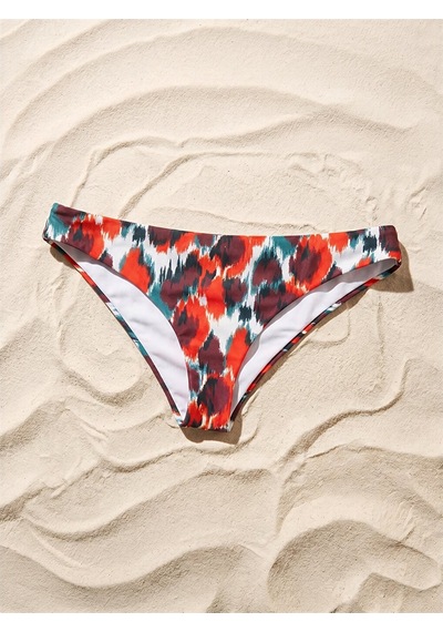 Lcw Dream Kahverengi Desenli Kadın Brazilian Bikini Alt