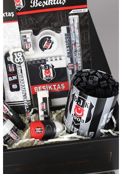 Dekomus İle Lisanslı Beşiktaş Özel Kutulu 19 Parça Premıum Kırtasite Seti Altın