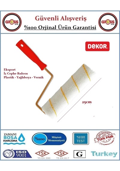 Dekor Eksport Duvar Boya Rulosu - 25cm