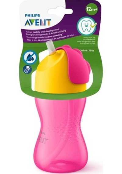 Philips Avent Pipetli Bardak 12 Ay+ 300 Ml Scf798/02 Pembe - Sarı