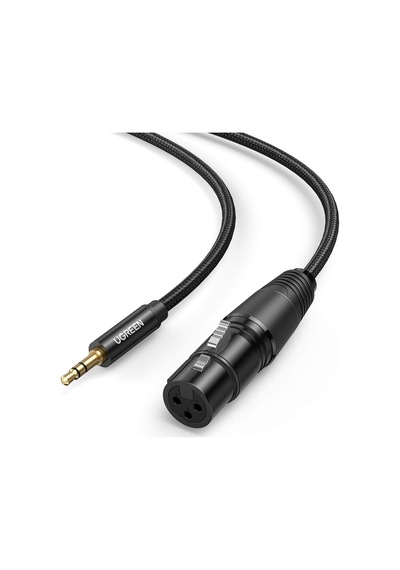 3.5mm To Xlr Mikrofon Ses Kablosu Örgülü 1 Metre