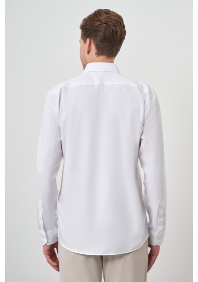 Morven Erkek Beyaz Pamuk Trend Slim Fit Dar Kesim Non Iron Gömlek 25mc004034600 Beyaz