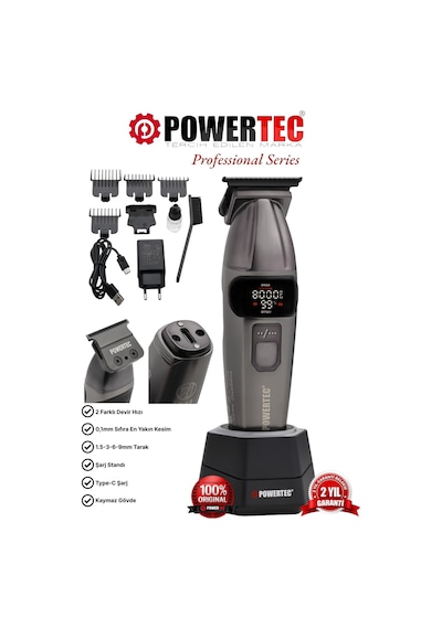 Powertec TR-2626 Profesyonel Sakal Ense Tıraş & Çizim Makinesi