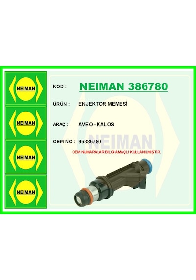 Neıman 386780 Enjektör Memesi Aveo - Kalos 96386780 -