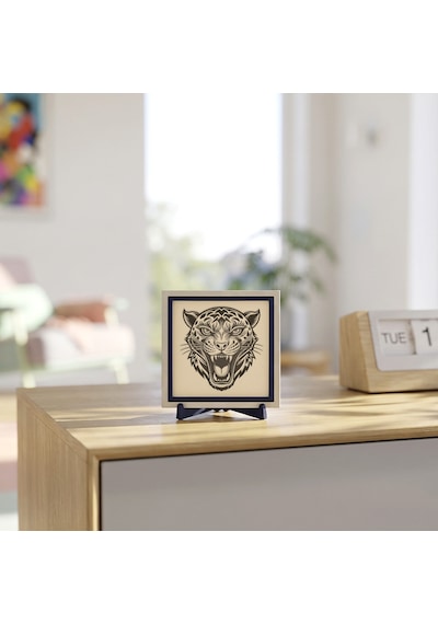 Vahşi Yaşam Figürlü Masaüstü Objesi, Dekorasyonunuza Asalet Katan Tasarım 10x10 Cm