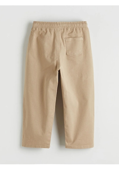 Lc Waikiki Bej Beli Lastikli Erkek Çocuk Gabardin Pantolon
