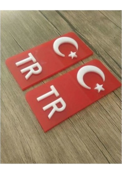 2 Adet Kişiye Özel Pleksi Plakalik Lazer Kesim *Tr Aparati  323232581 - Orta