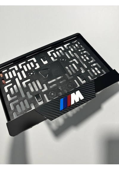 M Logo Karbon Pleksi Motor Plakalığı