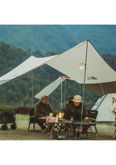 Mobi Garden Hexagon Direkli Canopy Tente 440x440x220cm Bej