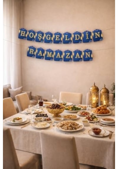 "hoş Geldin Ramazan" Dekorlu Süsü, Ramazan Süsleri, Ramazan Tavan Süsü Ürünleri Ramazan Süsleri, Sahur İftar