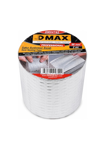 Dmax 96 Mm X 2 M Sakız Sızdırmaz Bant Butil Alüminyum Folyo İzolasyon Ve Tamir Bandı Su, Nem Ve Hava Sızdırmaz