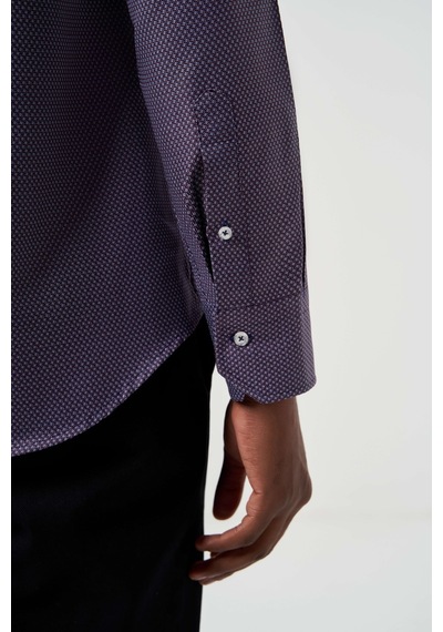 Bisse Erkek Regular Fit Paşa Yaka Spor Gömlek Lıla Gm23k232050 D44 Lila