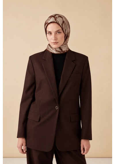 Maisa Eva Tivil İpek Eşarp 90 90 Cm - Camel 5075