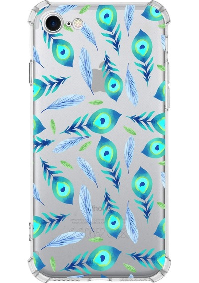 Printify Apple Uyumlu iPhone 7 Devil Eye 3 Baskılı Şeffaf Köşe Korumalı Antişok Kılıf 0166c