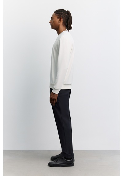 Avva Erkek Ekru Bisiklet Yaka Modal Karışımlı Soft Touch Regular Fit Sweatshirt A62y1200