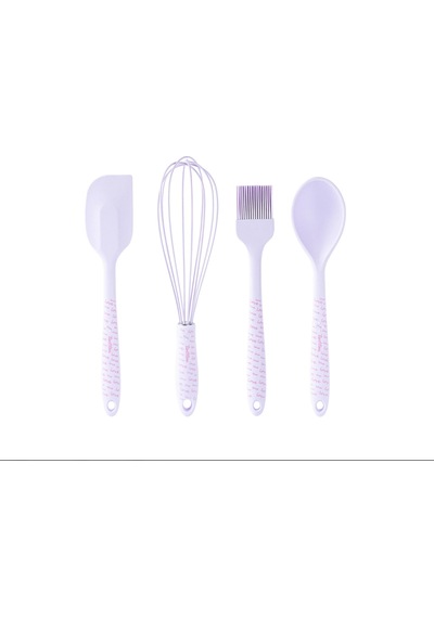 Tnt-8695835419060-soft Set4dqm006-01-love Yazılı Silikon Mor 4lü Büyük Hazırlık Seti