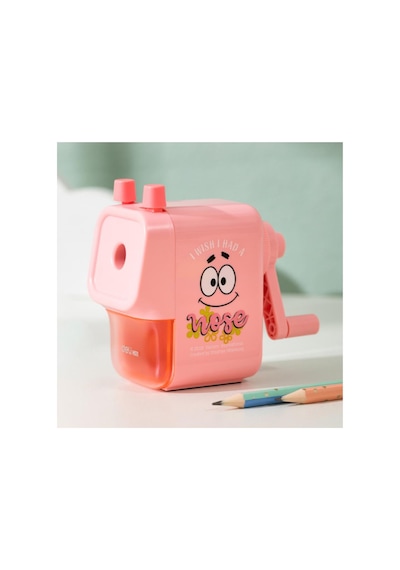Deli Eh511 Spongebob Lisanslı Masaüstü Kalemtıraş Pembe Jumbo Ve Standart Kalem Uyumlu
