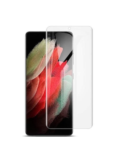 Samsung Galaxy Uyumlu S21 Ultra Nano Kırılmaz Cam Ekran Koruyucu Şeffaf