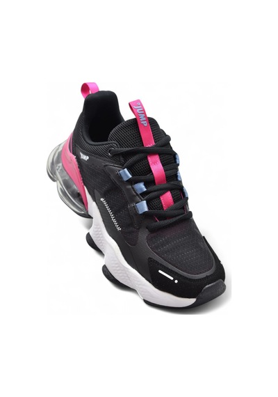 30906 Rahat Ortopedik Taban Günlük Unisex Spor Ayakkabı Balon Taban Siyah