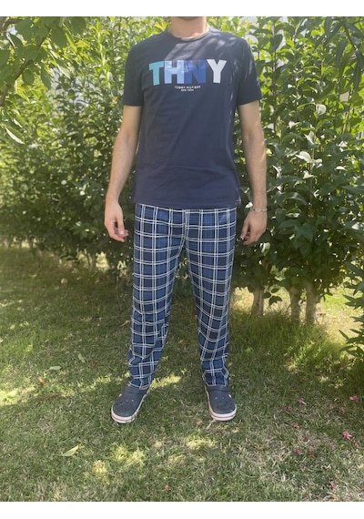 Erkek %100 Pamuk Cepsiz Beli Lastikli Pijama Altı Eşofman