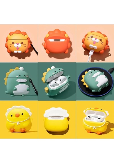 Caseonn Kılıf Karakter Figürlü Ayı Yeşil Çam Yeşili Galaxy Buds Fe İle Uyumlu