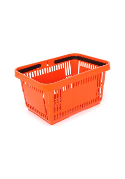 10 Adet 22 Lt Plastik Alışveriş Sepeti - Market El Sepeti Kırmızı