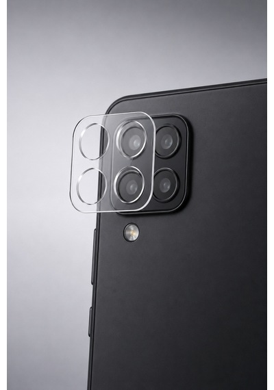 Samsung M12 Uyumlu Arka Kamera Koruyucu+ Full Ekran Koruyucu Seti Şeffaf