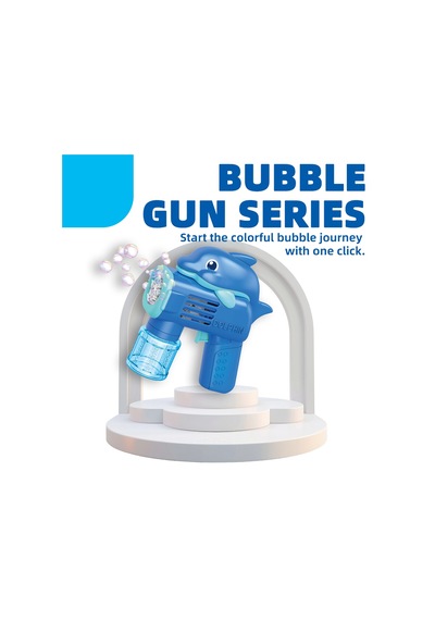 Vıp Yüksek Kalite Işıklı Mavi Sevimli Yunus Köpük Tabancası Dolphın Bubbles Gun Baloncuk Tabancası